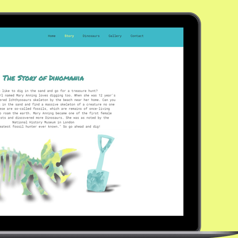 Dinosaur Educational Website Design