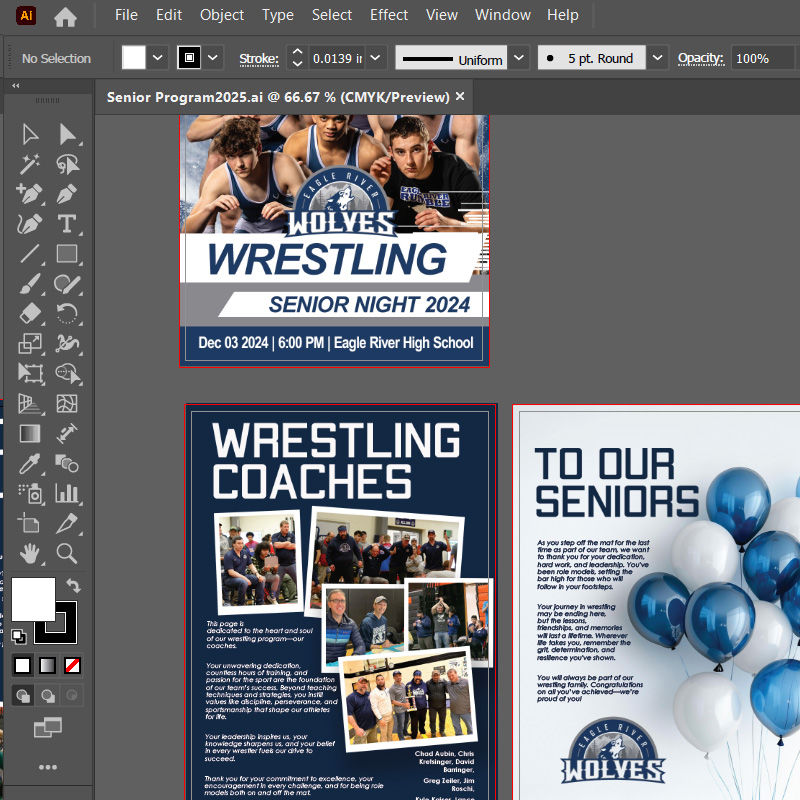 Custom Senior Wrestling Program by Janneth